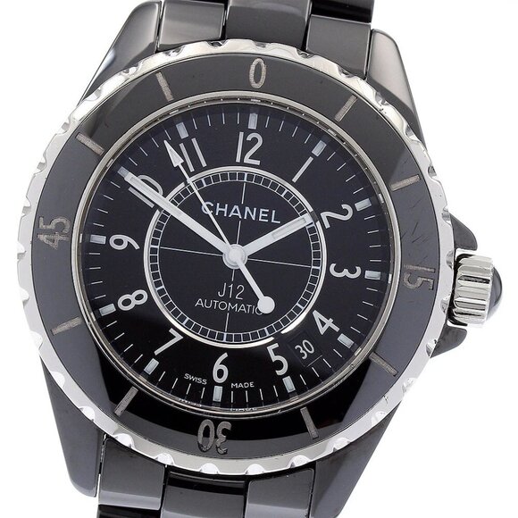 CHANEL J12 Date Black Ceramic 38MM black Dial Automatic Men's Watch - Picture 1 of 6